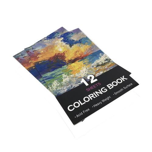 12 Sheets Seascape Oil Painting Cover Coloring Books Printing