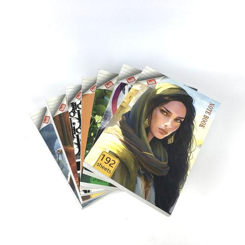192 Sheets Assorted Art Print Lined Notebooks Printing
