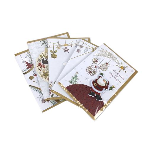 3D Decoupage Santa Snowman Reindeer Christmas Card Pack with Envelopes