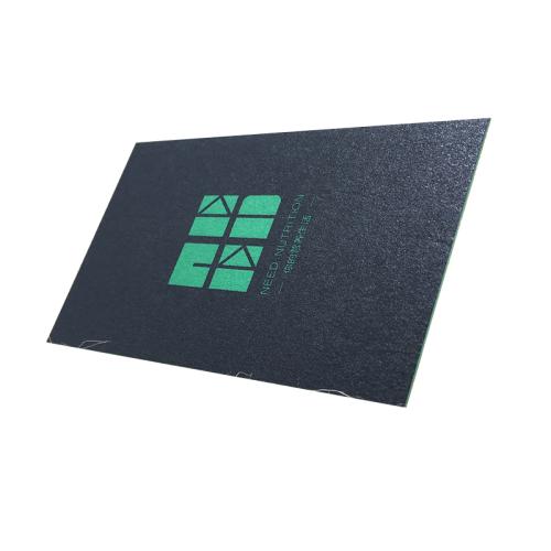 450g Textured Black Business Cards With Green Edge Painting
