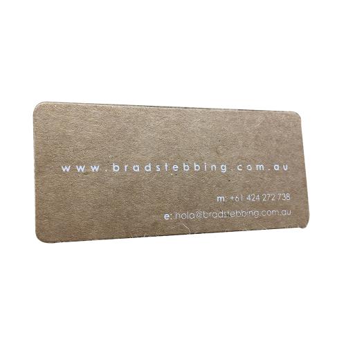 500g Kraft Paper Business Cards With White Ink Printing