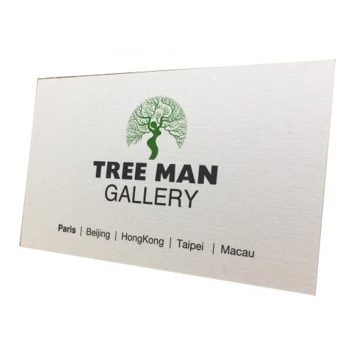 500g White Cotton Business Cards with Black Green Printing