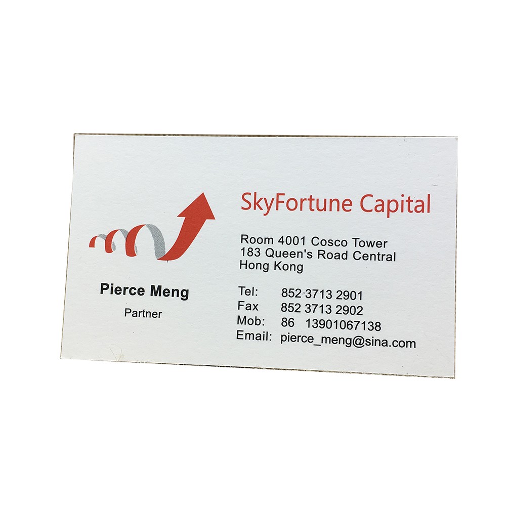 500gsm Thick Cotton Business Cards Bespoke Single Color UV Ink Printing