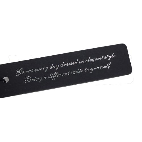 600g Black Swing Tags With Silver Stamping