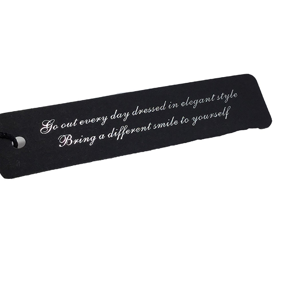 600g Black Swing Tags With Silver Stamping 600g Black Swing Tags With Silver Stamping