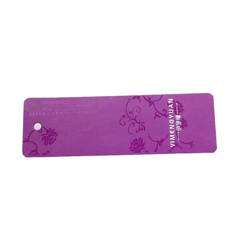 600g Purple Swing Tags With Spot UV Flowers For Apparel