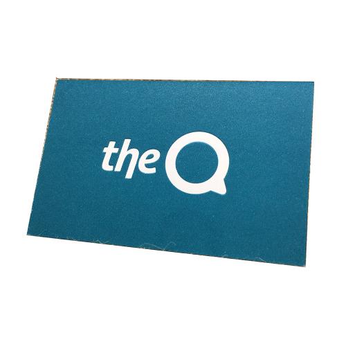 600g Teal Business Cards Printing With Embossed Logo