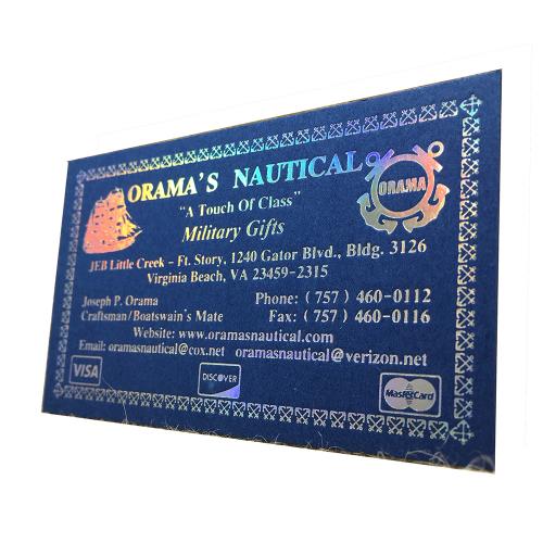 700g Cotton Business Cards With Holographic Foil