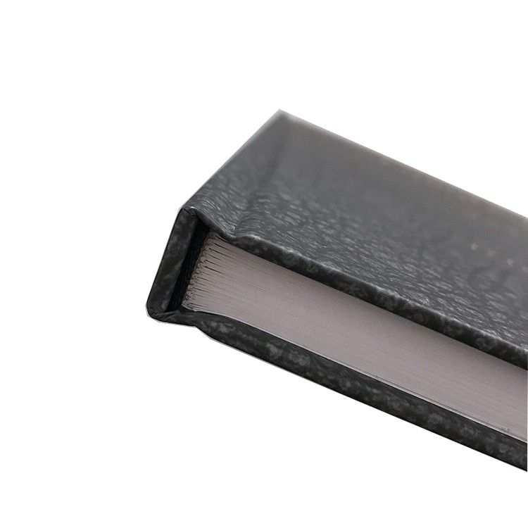 Black Leather Texture Gold Foil  & Embossed Family Genealogy Hardcover Book Printing