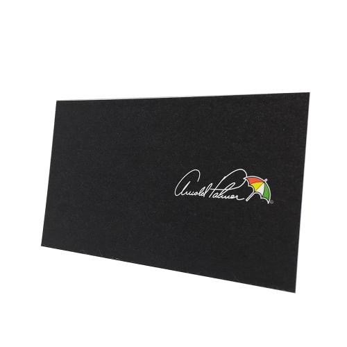 Black Textured Business Cards with White Ink & Color Printing