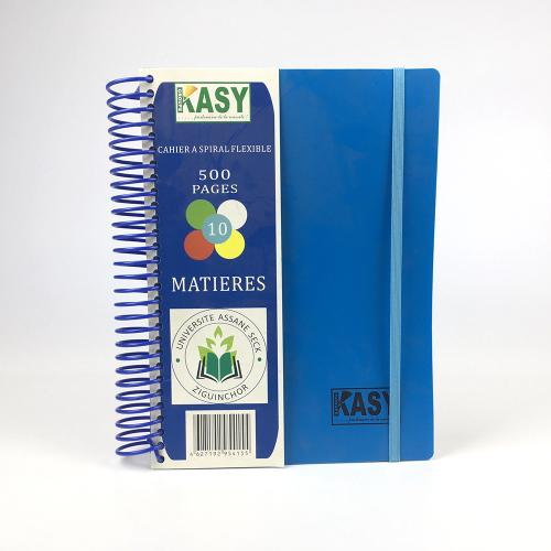 Blue Flexible Wire-O Lined Notebooks with Elastic Band