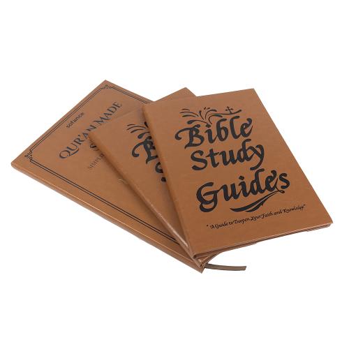 Brown Faux Leather Religious Scripture Study Hardcover Books Printing