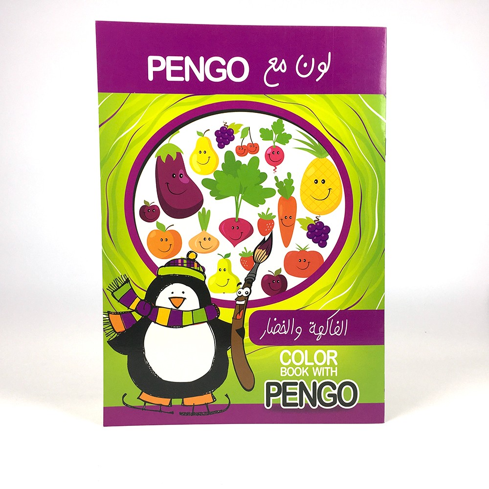 Cartoon Penguin Theme Bilingual Early Education Coloring Books Printing