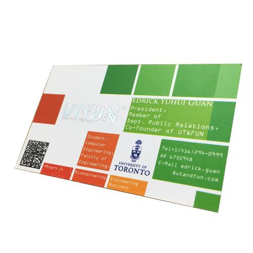 Color Block Silver Foil Business Cards Printing