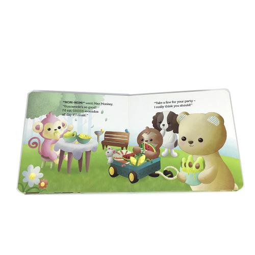 Colorful Outdoor Picnic Party Story Book with Cute Animals Cake and Balloons for Kids