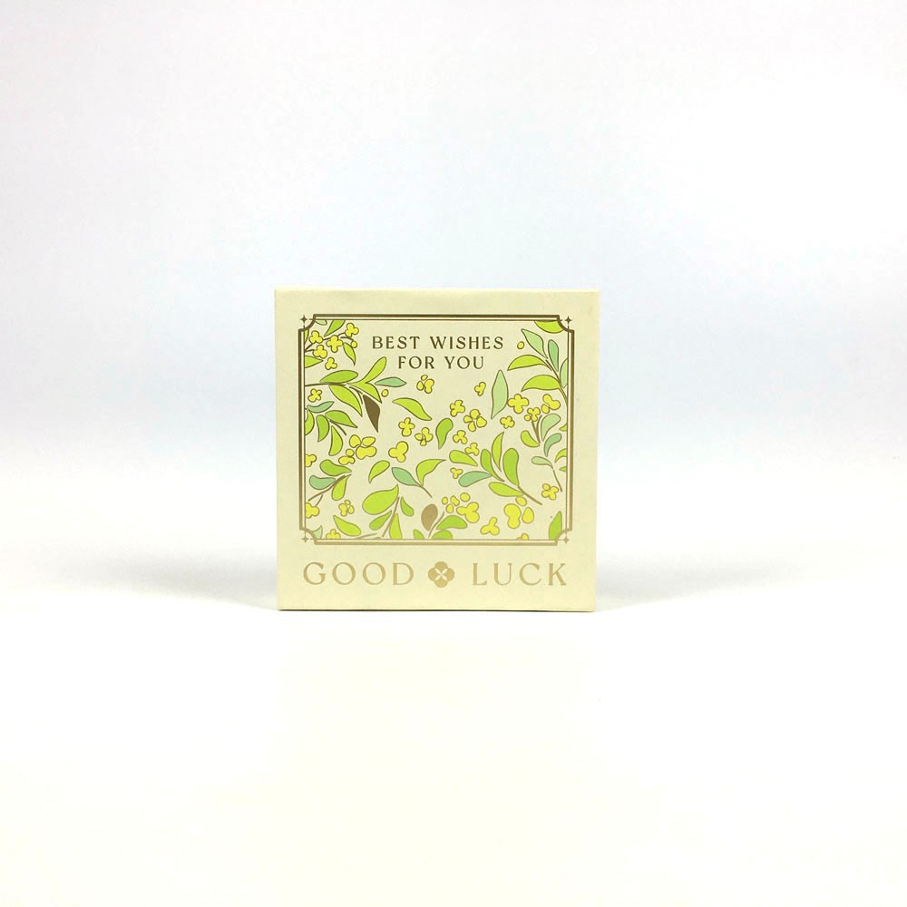 Cream Floral Leaf Printed Lid Base Small Square Rigid Jewelry Gift Boxes