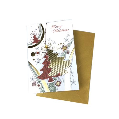 Custom Classic Christmas Tree Bauble Cards Printing