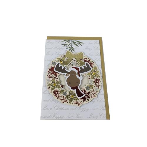 Custom Classic Moose Bow Christmas Cards Printing