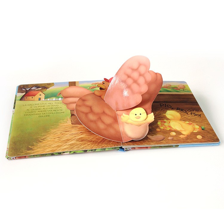Custom Full Color 3D Pop-Up Children Story Book with Animals