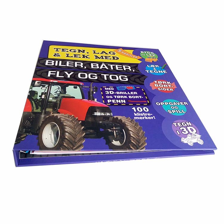 Custom Hardcover Spiral Binding Kids Vehicle Activity Books with Pen and Stickers Custom Hardcover Spiral Binding Kids Vehicle Activity Books with Pen and Stickers