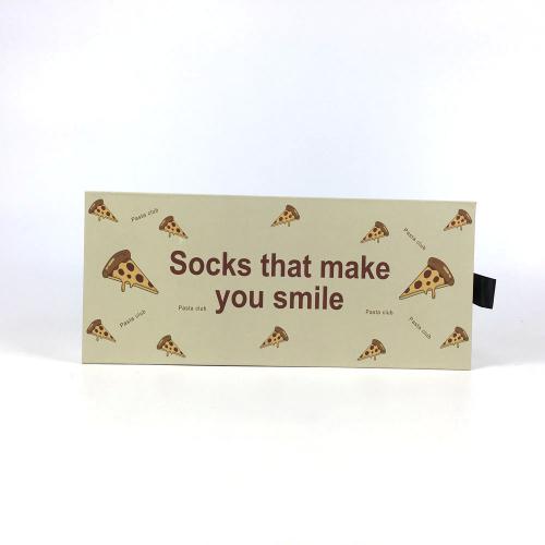 Custom Pizza Pattern Printed Rigid Slide Drawer Socks Gift Boxes