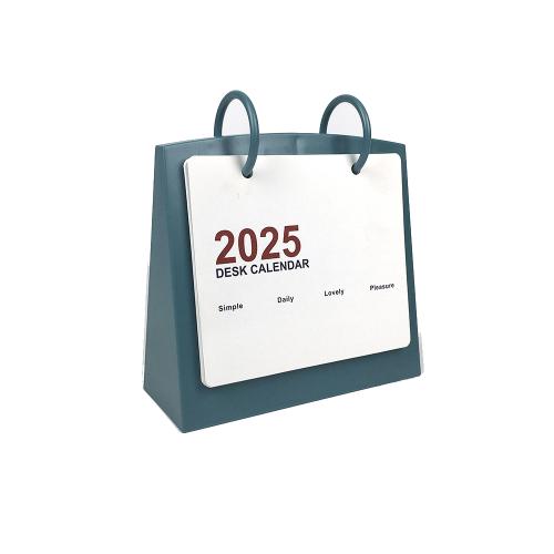 Custom Plastic Holder Double Ring Standing Desk Calendar Office Gift Table Calendars Printing