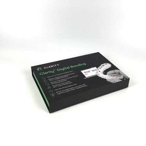 Custom Printed Magnetic Flip Presentation Box for Orthodontic Dental Samples