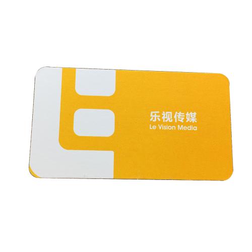 Custom Rounded‑Corner Business Cards with Bold Yellow‑White Geometric Printing