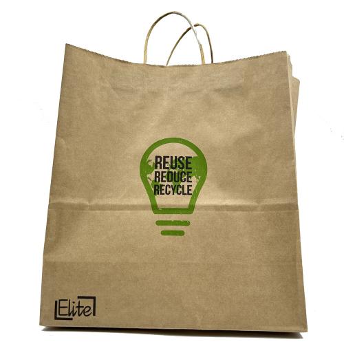 Custom Takeout Bags With Twisted Handle Kraft Paper Bags