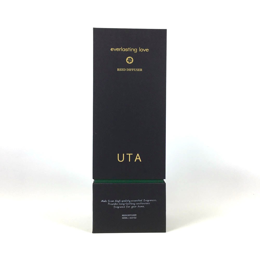 Custom Tall Rigid Slide Drawer Perfume Gift Boxes with Gold Foil & Embossing