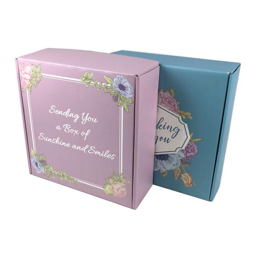 Dual Tone Pastel Floral Border Auto-Lock Postal Gift Mailer