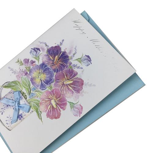 Elegant “Happy Mother’s Day” Floral Greeting Card with Envelopes