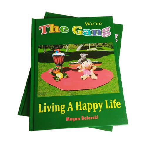 Glossy Green Hardcover Casebound Sewn Photo Collage Children’s Stuffed Animal Story Picture Books