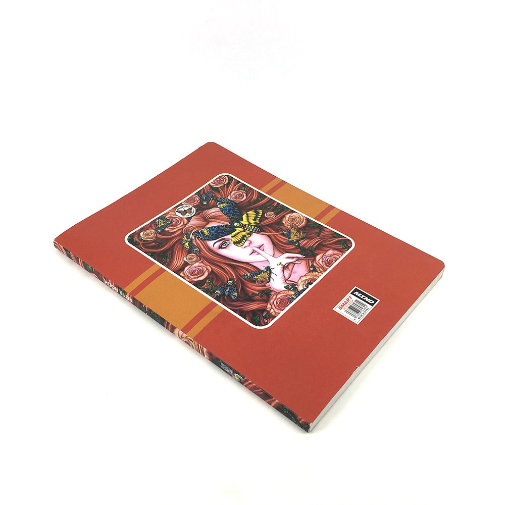 Gothic Moth Lady Rounded Corner Glue Bound Lined Notebook Printing
