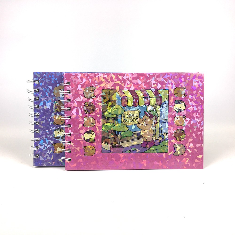 Holographic Bear Storefront Spiral Coloring Notebooks Printing