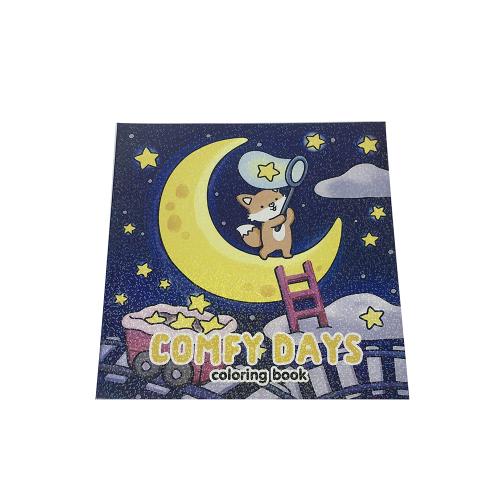 Holographic Cute Fox Moon Star Night Drawing Books Printing