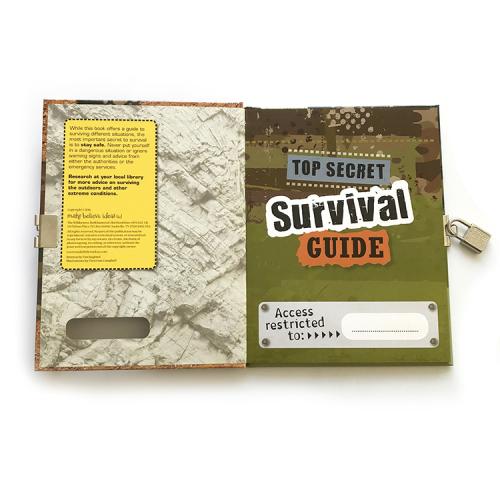 Lockable Camouflage Cover Hardcover Disaster Survival Guide Interactive Children Books