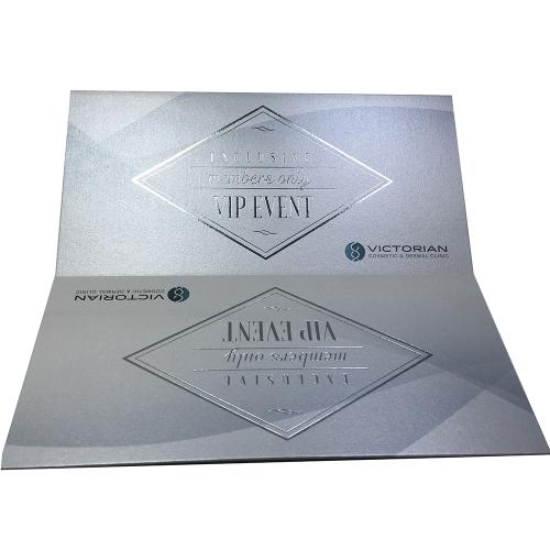 Luxury Metallic Silver Exclusive Members Only VIP Cards Printing