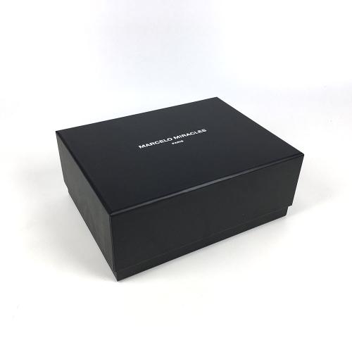 Matte Black Minimal Typography Separate Cover Base Merchandise Case