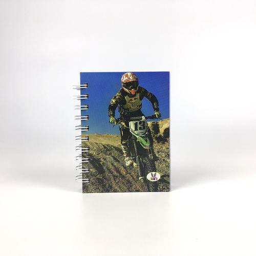 Motocross Rider Photo Print Spiral Lined Notebooks Printing