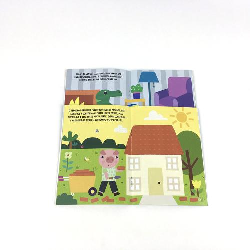 Os Três Porquinhos & Dinossauros Portuguese Children Story Books Printing