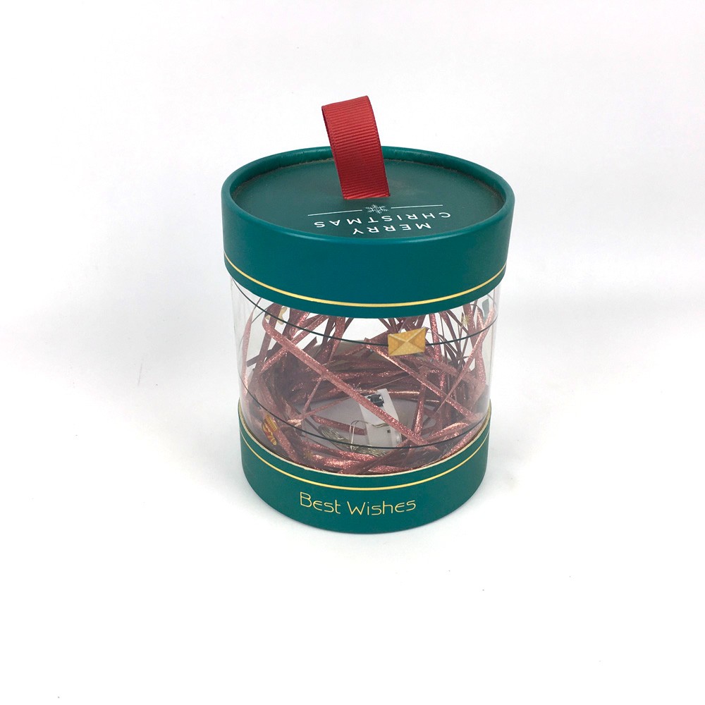 PVC Window Cylindrical Gift Tube Boxes Printing PVC Window Cylindrical Gift Tube Boxes Printing