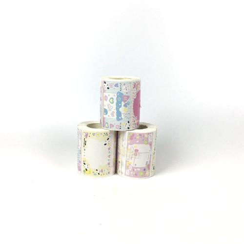 Pastel Kawaii Writing Paper Roll Labels Blank Note Box Stickers for School Office Stationery