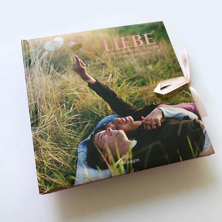 Ribbon Decor Hardcover German Love Theme Romantic Photo Gift Book Printing
