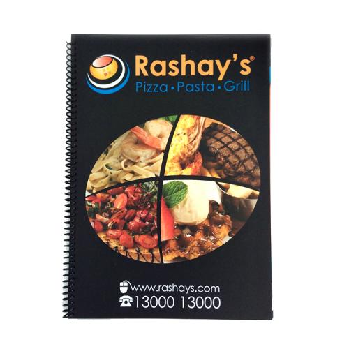 Spiral Bound Restaurant Menu Book Pizza Pasta Grill Menu Printing
