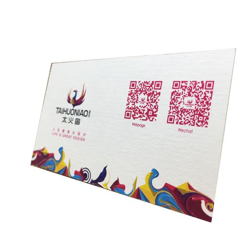 Textured Paper Business Cards with Vibrant Multicolor Printing