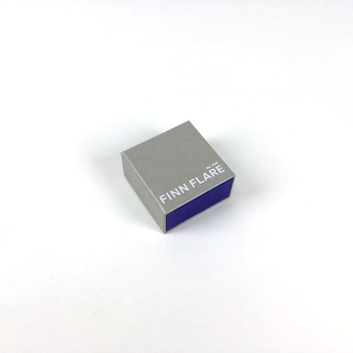 Two-Tone Pearlescent Paper Slide Drawer Small Square Rigid Jewelry Gift Boxes
